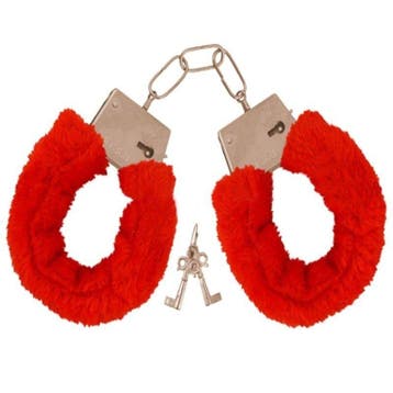 Fluffy handboeien rood, Verzenden, Nieuw, Feestartikel