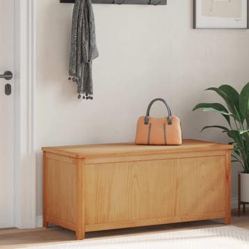 vidaXL Opbergkist 110 x 45 x 45 cm Massief Eikenhout, Huis en Inrichting, Kasten | Overige, Verzenden, Nieuw