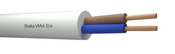 Draka Flexibele Vinyl Kabel 2x1mm Wit Eca Klasse - 803867, Verzenden, Nieuw, Overige typen