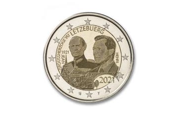 2 euro 100 jaar Groothertog Jean (foto) 2021 - Luxemburg, Postzegels en Munten, Munten | Europa | Euromunten, Verzenden