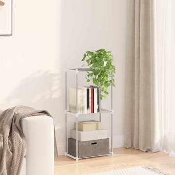 vidaXL Buisvormige plank met opslag Wit 42,5 x 27 x 91,5 cm, Verzenden, Nieuw