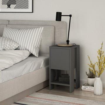2dekans | Nachtkastje - Stijlvol Antraciet - 30x55x30cm -, Huis en Inrichting, Slaapkamer | Nachtkastjes, Ophalen of Verzenden