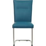 Leren eetkamerstoel Retro - Hermes Turquoise (blauw) -, Huis en Inrichting, Stoelen, Blauw, Nieuw, Leer, Ophalen of Verzenden