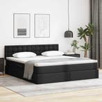 vidaXL Opslag bed met matras met matras Zwart 160 x 200 cm, Verzenden, Nieuw, Zwart, Overige materialen