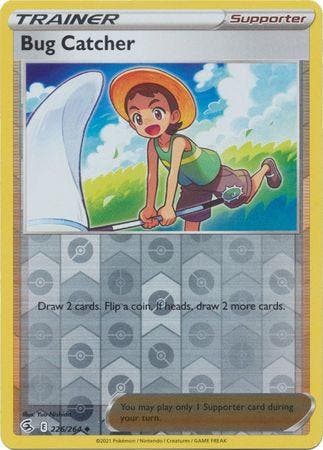 Trainer Bug Catcher 226/264 reverse holo (Fusion Strike), Hobby en Vrije tijd, Verzamelkaartspellen | Pokémon, Losse kaart, Nieuw