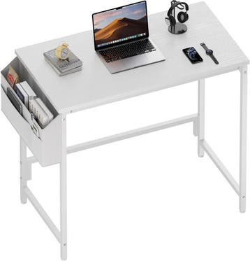 Bureau - Computertafel - Computerbureau - 80x50 cm - Wit - H, Huis en Inrichting, Bureaus, Verzenden, Zo goed als nieuw