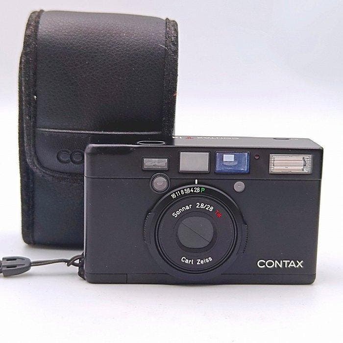 Contax Tix black with Carl Zeiss Sonnar T 2,8/28mm |, Audio, Tv en Foto, Fotocamera's Analoog