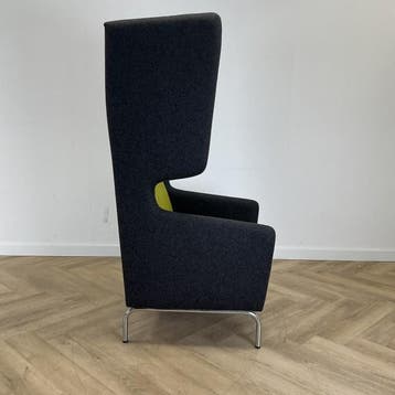 Akoestische fauteuil van DeBerenn model Versis, Antraciet -, Ophalen of Verzenden, Gebruikt, Stof, Eén