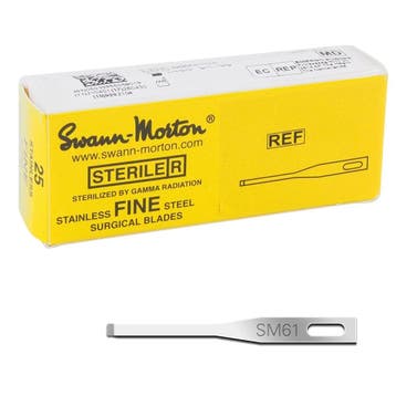 Swann Morton scalpelmesjes fijn steriel SM61 25 stuks (5901), Verzenden, Nieuw