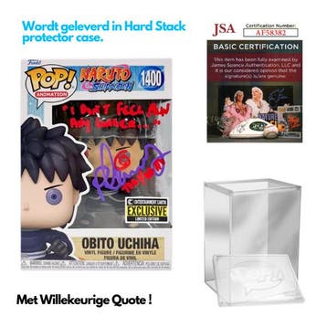Gesigneerde Funko Pop! Naruto  Obito Uchiha 1400 EE  + Quote, Verzamelen, Poppetjes en Figuurtjes, Verzenden, Nieuw