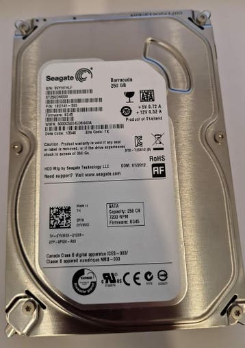 Seagate Barracuda 250GB SATA PC harddisk 3.5 inch + garantie, Ophalen of Verzenden, Gebruikt
