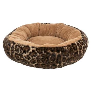 Trixie hondenmand leo soft rond pluche bruin / panterprint, Verzenden, Nieuw