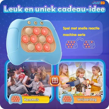 JUST23 Pop It Game - Quick push - Blauw - Pop It Controller, Kinderen en Baby's, Speelgoed | Overig, Ophalen of Verzenden, Zo goed als nieuw