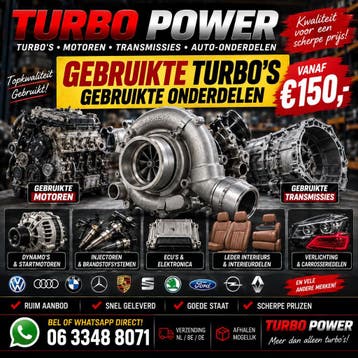 Gebruikte turbo’s vanaf €150 – Bel direct-- Vw Audi BMW Benz, Auto-onderdelen, Motor en Toebehoren, Ophalen of Verzenden, Gebruikt