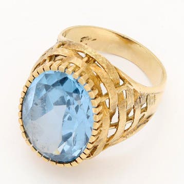 Ring - 18 karaat Geel goud Spinel, Nieuw