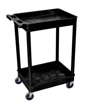 Luxor kunststof etagewagen  -  Zwart  -  Polyethyleen met, Verzenden