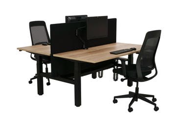 Duo bureau Zit sta YOUP07  zwart eiken 120x80, Ophalen of Verzenden, Nieuw in verpakking