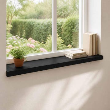 vidaXL Raamkozijnen 2 st Zwart 70 x 25 x 2 cm Massief, Doe-het-zelf en Verbouw, Verzenden, Nieuw