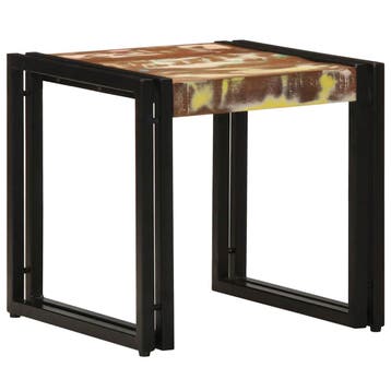 vidaXL Salontafel Multikleur 40 x 40 x 38 cm Massief, Verzenden, Nieuw, Overige houtsoorten, Minder dan 50 cm