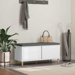 vidaXL Halbank Wit 100 x 38 x 46 cm Geïndustrialiseerd hout, Verzenden, Nieuw