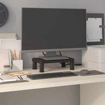vidaXL Monitorstandaard 38x24x10,5 cm zwart, Verzenden, Nieuw, Minder dan 25 cm, Minder dan 50 cm