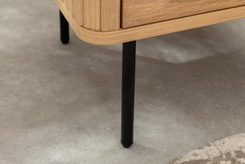 Nachtkastje ATELIER 55 cm, natuurlijke eikenhoutlook met, Ophalen of Verzenden, Nieuw