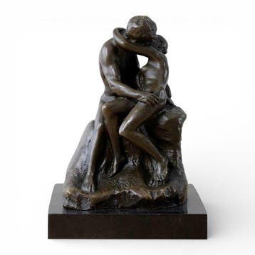 Auguste Rodin (1840-1917) - after - sculptuur, The Kiss - 14