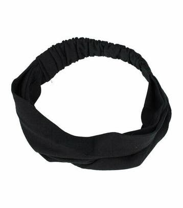 Haarband 3-in-1 - Basic - Effen Stof - Zwart, Nieuw