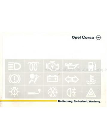 1994 OPEL CORSA B INSTRUCTIEBOEKJE DUITS