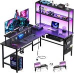 Gaming bureau - Gaming desk - Gaming tafel - 170x100 cm - Zw, Verzenden, Zo goed als nieuw