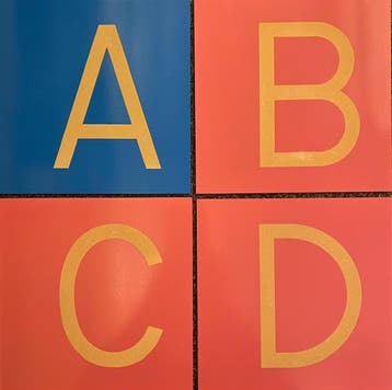 Schuurpapieren letters (Hoofd) in blokschrift NIEUW, Verzenden, Nieuw