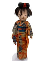 Japan - Pop Muschelkalkpuppe - 1940-1950 - Japan, Antiek en Kunst, Antiek | Speelgoed
