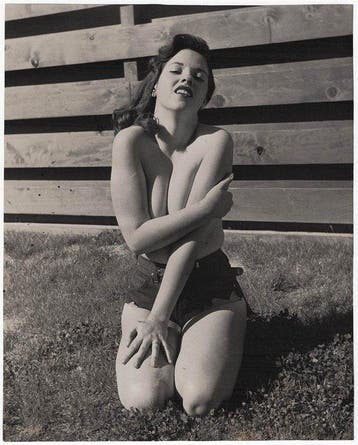 Bruno Bernard - Pin-up model in shorts, 1958