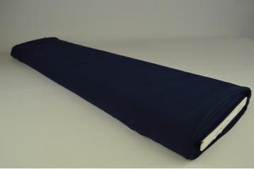 Marineblauw chiffon stof  - 15 of 50 meter rol, Blauw, 120 cm of meer, Ophalen of Verzenden, Polyester