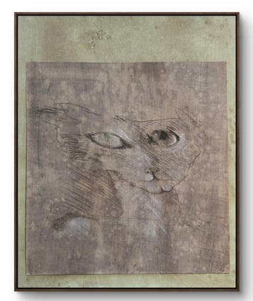 Robert Detheux (1932-2010) - Portrait surréaliste d’un chat