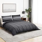 vidaXL Dekbedovertrekset 240x220 cm katoen donkergrijs, Verzenden, Nieuw, Grijs