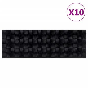 vidaXL Trapmatten 10 st 25x75 cm rubber, Verzenden, Nieuw
