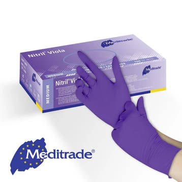 Meditrade Nitril® Viola - paars - 100 stuks - Medium, Verzenden, Nieuw