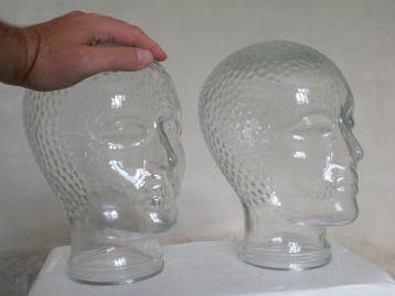 Mannequin - Para vintage szklanych gów manekinów – szko