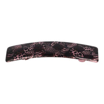 Haarspeld Patentspeld 9cm – Panterprint – Zwart Roze, Nieuw
