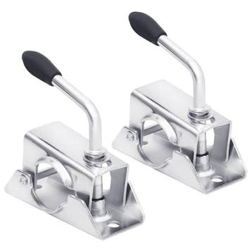 vidaXL Neuswielklemmen 2 st 13,5x6,5x14 cm gegalvaniseerd, Verzenden, Nieuw