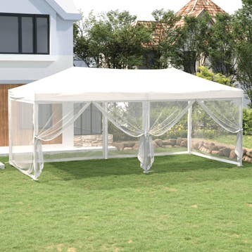 vidaXL Partytent inklapbaar met zijwanden 3x6 m wit, Verzenden, Nieuw, Partytent
