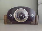 Klok - Art Deco Hout, Messing - 1930-1940, Antiek en Kunst, Antiek | Klokken