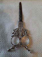 Schaar - Antieke Schaar met zilveren massieve handgrepen,