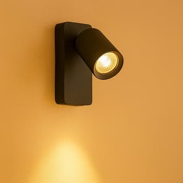 Bedlamp - Wandlamp | Zwart | GU10 fitting, Huis en Inrichting, Lampen | Wandlampen, Ophalen of Verzenden, Nieuw, Metaal