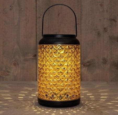 Solar lantern windlicht amber annas collection 12,5x12,5x20, Hobby en Vrije tijd, Knutselen, Nieuw, Ophalen of Verzenden