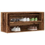 vidaXL Schoenenbank 100x35x45 cm bewerkt hout oud, Huis en Inrichting, Verzenden, Nieuw