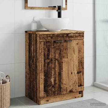 vidaXL Badkamermeubel met Wasbak Oud hout 54 x 35 x 83 cm, Verzenden, Nieuw
