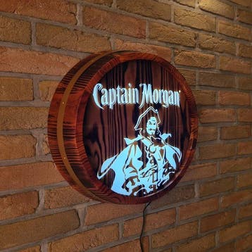 Captain Morgan Whiskey - Lichtbord - Plastic, Hout