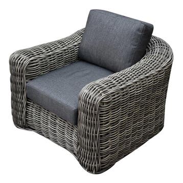 Las Palmas lounge tuinstoel grijs, Ophalen of Verzenden, Nieuw, Wicker